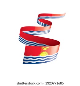Kiribati flag, vector illustration on a white background