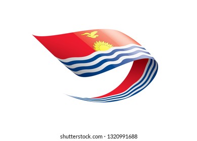 Kiribati flag, vector illustration on a white background