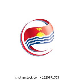 Kiribati flag, vector illustration on a white background