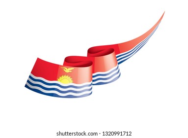 Kiribati flag, vector illustration on a white background