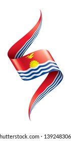 Kiribati flag, vector illustration on a white background