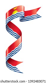 Kiribati flag, vector illustration on a white background
