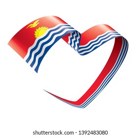 Kiribati flag, vector illustration on a white background