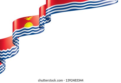 Kiribati flag, vector illustration on a white background