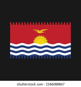 Vector de la bandera de Kiribati. Bandera nacional