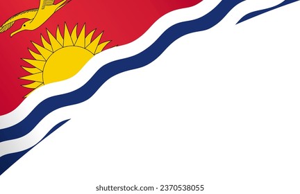 Kiribati-Flaggenwelle einzeln auf rosafarbenem oder transparentem Hintergrund