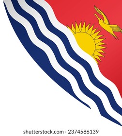 Onda de la bandera de Kiribati aislada en la png o en un fondo transparente