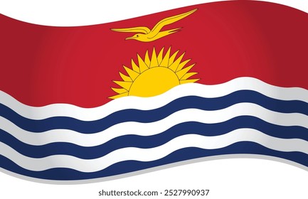 Bandeira de Kiribati Acenando no Vetor Aéreo