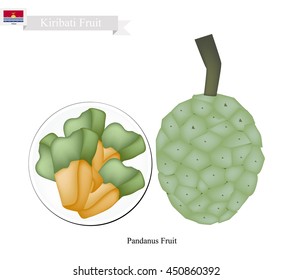 Kiribati Fruit, Screw Pine, Pandanus Tectorius or Pandanus Odoratissimus. The Native Fruit in Kiribati.