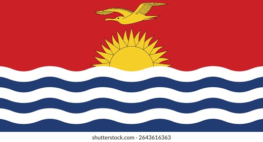 Bandeira nacional de Quiribáti. Bandeira de Kiribati