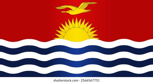 Kiribati national flag illustration vector element