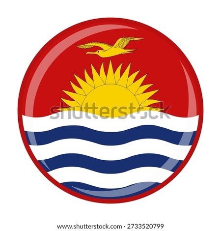 Kiribati national round circle flag emblem official icon