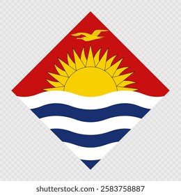 Kiribati rhombus flag. Vector illustration.