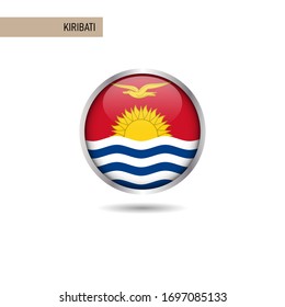 Plantilla de diseño de vectores de bandera redonda de Kiribati