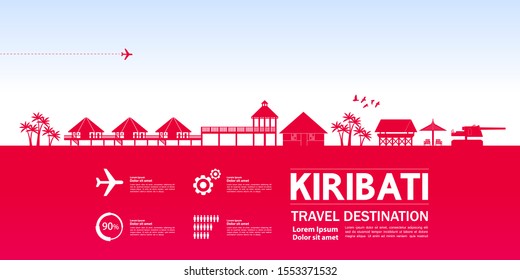 Kiribati travel destination grand vector illustration.