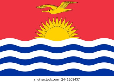 Kiribati vector flag in official colors and 3:2 aspect ratio.