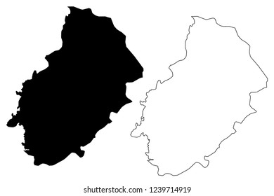 Kirikkale (Provinces of the Republic of Turkey) map vector illustration, scribble sketch Kirikkale ili map