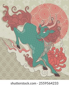 The Kirin is another chimeral creature of Japanese folklore, fantasy	