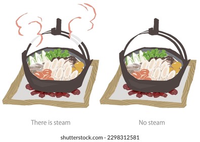 Ilustración vectorial de la cocina local de Akita, Japón