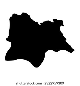 Kirklareli province map, administrative divisions of Turkey. Vector illustration.