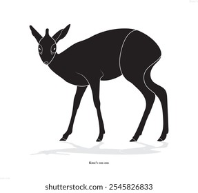 Kirk's dik-dik, animal, Deer, icon, vector
