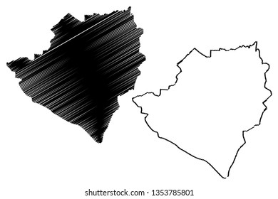 Kirkuk Governorate (Republic of Iraq, Governorates of Iraq) map vector illustration, scribble sketch At-Ta mim Province map