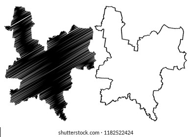 Kirov Oblast (Russia, Subjects of the Russian Federation, Oblasts of Russia) map vector illustration, scribble sketch Kirov Oblast map