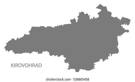 Kirovohrad Ukraine Map grey