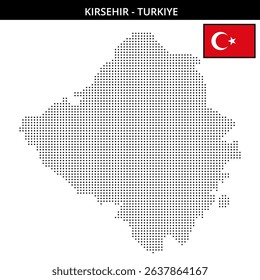 Kirsehir area map with highlighted dots