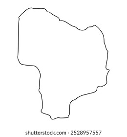Mapa do distrito de Kiryandongo, divisão administrativa de Uganda. Ilustração vetorial.