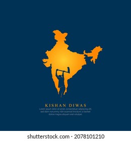 KISAN DIWAS- ILUSTRACIÓN VECTORIAL DE KISAN DIWAS