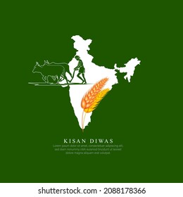 KISAN DIWAS- VECTOR ILLUSTRATION OF KISAN DIWAS