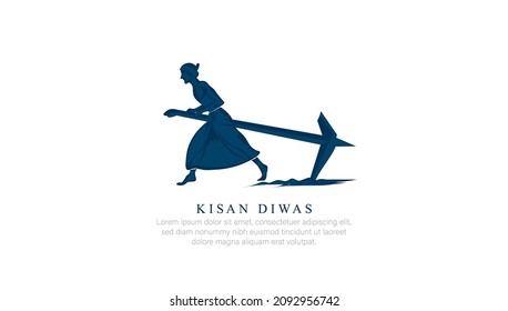 KISAN DIWAS- ILUSTRACIÓN VECTORIAL DE KISAN DIWAS