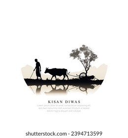 KISAN DIWAS- VECTOR ILLUSTRATION OF KISAN DIWAS