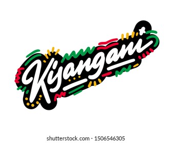 Kisangani Handwritten Word Text Swoosh Vector Illustration Design.