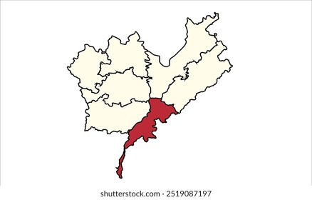 Kishanganj mapa, Kishanganj Distrito, Kishanganj Estado, Bihar República de India, Gobierno de Bihar, territorio indio, India oriental, política, aldea, turismo