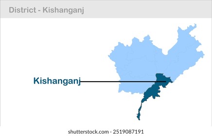 Kishanganj mapa de subdistrito, Kishanganj Distrito, Bihar Estado, República de India, Gobierno de Bihar, territorio indio, India oriental, política, aldea, turismo