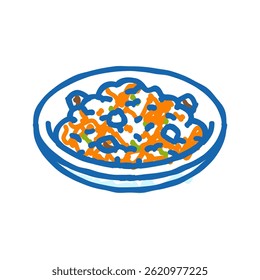 kisir cozinha turca ícone doodle esboço vetor. sinal de cozinha turco kisir. ilustração de símbolo isolado