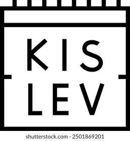 kislev icon. Thin linear style design isolated on white background