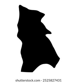 Mapa del distrito de Kisoro, división administrativa de Uganda. Ilustración vectorial.