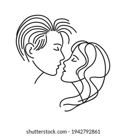 Couple Kissing Sketch Images Stock Photos Vectors Shutterstock