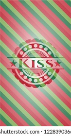 Kiss christmas badge.