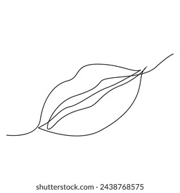 Kiss day continuous one line art drawing vector design and illustration