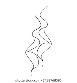 Kiss day continuous one line art drawing vector design and illustration