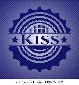 Kiss with denim texture