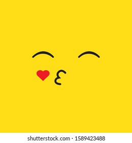 kiss design concept vector template, design for print or social media