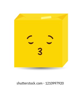 Kiss emoji icon design vector