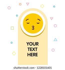Kiss emoji icon design vector