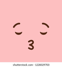Kiss emoji icon design vector