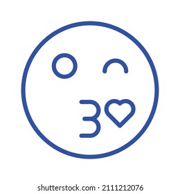 kiss emoji Isolated Vector icon which can easily modify or edit

